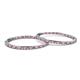3 - Carisa 5.39 ctw (2.70 mm) Inside Outside Round Pink Tourmaline and Natural Diamond Eternity Hoop Earrings 