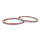 3 - Carisa 6.61 ctw (2.70 mm) Inside Outside Round Rhodolite Garnet and Natural Diamond Eternity Hoop Earrings 