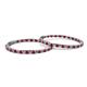 3 - Carisa 6.23 ctw (2.70 mm) Inside Outside Round Ruby and Natural Diamond Eternity Hoop Earrings 