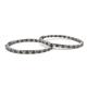 3 - Carisa 6.02 ctw (2.70 mm) Inside Outside Round Smoky Quartz and Natural Diamond Eternity Hoop Earrings 