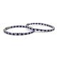 3 - Carisa 6.23 ctw (2.70 mm) Inside Outside Round Blue Sapphire and Natural Diamond Eternity Hoop Earrings 