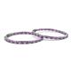 3 - Carisa 5.39 ctw (2.70 mm) Inside Outside Round Amethyst and Natural Diamond Eternity Hoop Earrings 