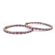 3 - Carisa 5.39 ctw (2.70 mm) Inside Outside Round Amethyst and Natural Diamond Eternity Hoop Earrings 