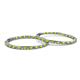 3 - Carisa 6.61 ctw (2.70 mm) Inside Outside Round Peridot and Natural Diamond Eternity Hoop Earrings 