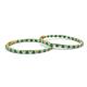 3 - Carisa 5.39 ctw (2.70 mm) Inside Outside Round Emerald and Natural Diamond Eternity Hoop Earrings 