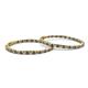 3 - Carisa 6.02 ctw (2.70 mm) Inside Outside Round Smoky Quartz and Natural Diamond Eternity Hoop Earrings 