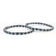 3 - Carisa 6.02 ctw (2.70 mm) Inside Outside Round Blue Diamond and Natural Diamond Eternity Hoop Earrings 