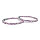 3 - Carisa 3.30 ctw (2.70 mm) Inside Outside Round Pink Sapphire and Lab Grown Diamond Eternity Hoop Earrings 