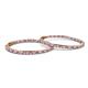 3 - Carisa 3.30 ctw (2.70 mm) Inside Outside Round Pink Tourmaline and Lab Grown Diamond Eternity Hoop Earrings 
