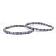 3 - Carisa 3.30 ctw (2.70 mm) Inside Outside Round Iolite and Lab Grown Diamond Eternity Hoop Earrings 