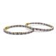 3 - Carisa 3.30 ctw (2.70 mm) Inside Outside Round Iolite and Lab Grown Diamond Eternity Hoop Earrings 