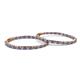 3 - Carisa 3.30 ctw (2.70 mm) Inside Outside Round Iolite and Lab Grown Diamond Eternity Hoop Earrings 