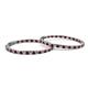 3 - Carisa 3.30 ctw (2.70 mm) Inside Outside Round Red Garnet and Lab Grown Diamond Eternity Hoop Earrings 