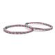 3 - Carisa 3.30 ctw (2.70 mm) Inside Outside Round Rhodolite Garnet and Lab Grown Diamond Eternity Hoop Earrings 