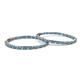 3 - Carisa 3.30 ctw (2.70 mm) Inside Outside Round London Blue Topaz and Lab Grown Diamond Eternity Hoop Earrings 