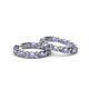 2 - Carisa 10.92 ctw (4.50 mm) Inside Outside Round Tanzanite and Natural Diamond Eternity Hoop Earrings 