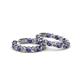 2 - Carisa 11.38 ctw (4.50 mm) Inside Outside Round Iolite and Natural Diamond Eternity Hoop Earrings 