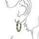 3 - Carisa 10.88 ctw (4.50 mm) Inside Outside Round Lab Created Emerald and Lab Grown Diamond Eternity Hoop Earrings 