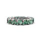 1 - Luna 7.04 ctw (4.00 mm) Cushion Shape Lab Created Alexandrite U Prong Eternity Band 