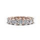 1 - Luna 5.92 ctw (4.00 mm) Cushion Shape Lab Grown Diamond U Prong Eternity Band 