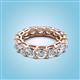 2 - Luna 4.80 ctw (4.00 mm) Cushion Shape Moissanite U Prong Eternity Band 