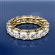 2 - Luna 5.92 ctw (4.00 mm) Cushion Shape Lab Grown Diamond U Prong Eternity Band 