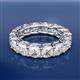 2 - Luna 5.92 ctw (4.00 mm) Cushion Shape Lab Grown Diamond U Prong Eternity Band 