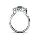 4 - Alyssa 1.44 ctw (6.50 mm) Round Lab Created Alexandrite and Lab Grown Diamond Three Stone Engagement Ring 
