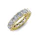 3 - Luna 4.80 ctw (4.00 mm) Cushion Shape Moissanite U Prong Eternity Band 