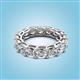 3 - Luna 5.92 ctw (4.00 mm) Cushion Shape Lab Grown Diamond U Prong Eternity Band 