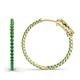 1 - Melissa 1.80 ctw (2.30 mm) Inside Outside Round Emerald Eternity Hoop Earrings 