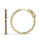1 - Melissa 2.70 ctw (2.30 mm) Inside Outside Round Smoky Quartz Eternity Hoop Earrings 