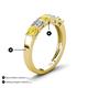 4 - Wendy 2.06 ctw (4.00 mm) Cushion Shape Lab Created Yellow Sapphire and Lab Grown Diamond Side Gallery 5 Stone Wedding Band 