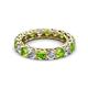2 - Lucida 4.31 ctw (3.80 mm) Round Peridot and Natural Diamond Eternity Band 