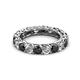 2 - Lucida 4.10 ctw (3.80 mm) Round Black Diamond and Natural Diamond Eternity Band 