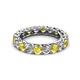 2 - Lucida 4.10 ctw (3.80 mm) Round Yellow Sapphire and Natural Diamond Eternity Band 
