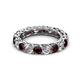 2 - Lucida 4.31 ctw (3.80 mm) Round Red Garnet and Natural Diamond Eternity Band 