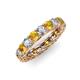 3 - Lucida 3.80 ctw (3.80 mm) Round Citrine and Natural Diamond Eternity Band 