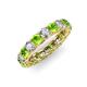 3 - Lucida 4.31 ctw (3.80 mm) Round Peridot and Natural Diamond Eternity Band 