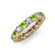 3 - Lucida 4.31 ctw (3.80 mm) Round Peridot and Natural Diamond Eternity Band 