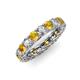 3 - Lucida 3.80 ctw (3.80 mm) Round Citrine and Natural Diamond Eternity Band 