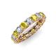 3 - Lucida 4.10 ctw (3.80 mm) Round Yellow Sapphire and Natural Diamond Eternity Band 