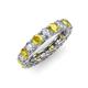 3 - Lucida 4.10 ctw (3.80 mm) Round Yellow Sapphire and Natural Diamond Eternity Band 