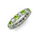 3 - Lucida 4.31 ctw (3.80 mm) Round Peridot and Natural Diamond Eternity Band 
