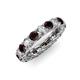 3 - Lucida 4.31 ctw (3.80 mm) Round Red Garnet and Natural Diamond Eternity Band 