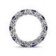 4 - Lucida 4.10 ctw (3.80 mm) Round Blue Sapphire and Natural Diamond Eternity Band 