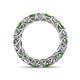 4 - Lucida 4.31 ctw (3.80 mm) Round Green Garnet and Natural Diamond Eternity Band 