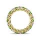 4 - Lucida 4.31 ctw (3.80 mm) Round Green Garnet and Natural Diamond Eternity Band 