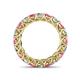 4 - Lucida 3.80 ctw (3.80 mm) Round Pink Tourmaline and Natural Diamond Eternity Band 