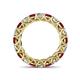 4 - Lucida 4.10 ctw (3.80 mm) Round Ruby and Natural Diamond Eternity Band 